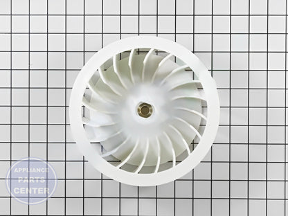 LG DRYER BLOWER FAN ASSEMBLY 5835EL1002A - Side view with specific measurements and specs