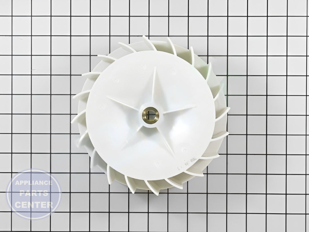 LG DRYER BLOWER FAN ASSEMBLY 5835EL1002A - Installation in specific model showing key mounting points