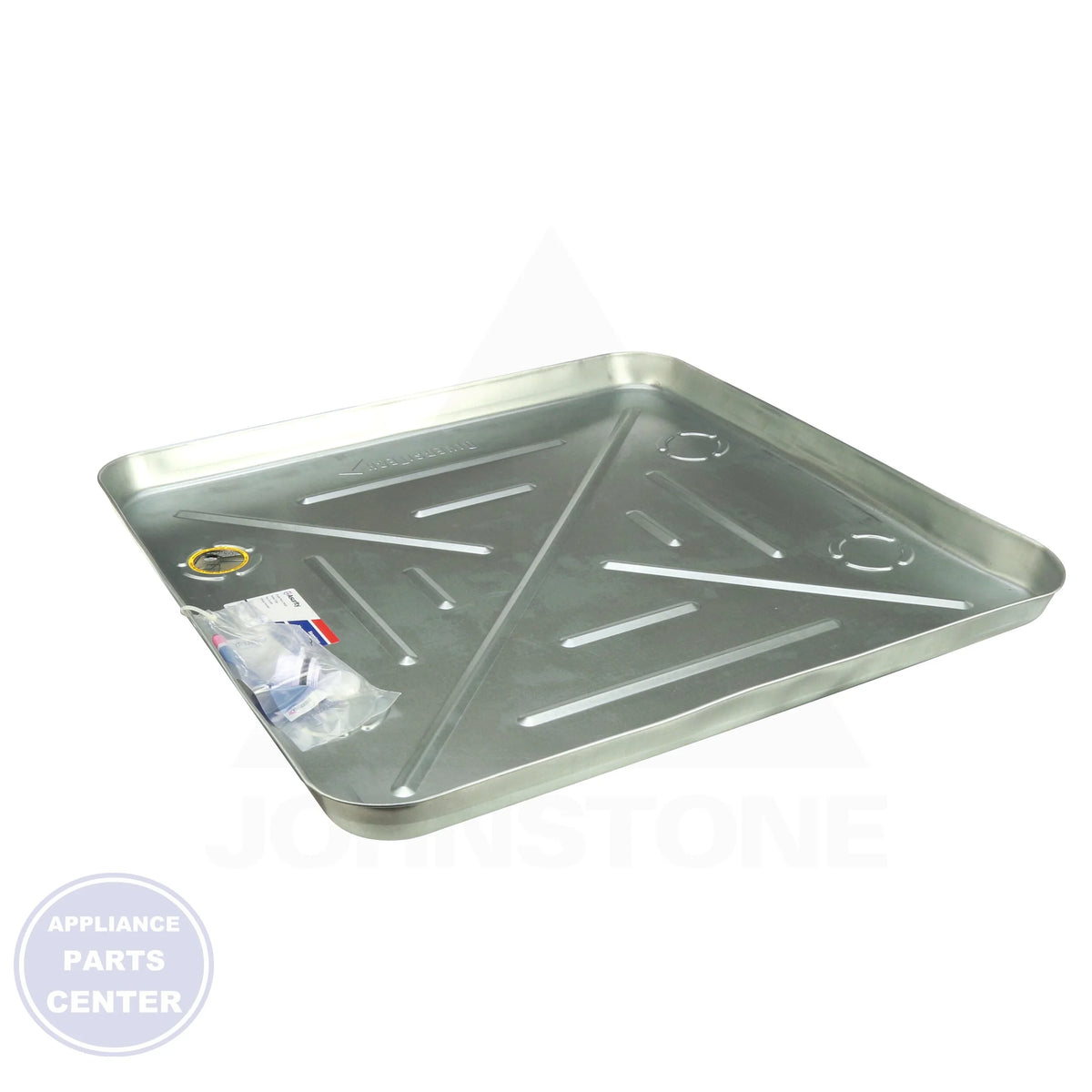 Metal Condensate Drain Pan 30x30, 26GA - Detailed view of seamless metal construction