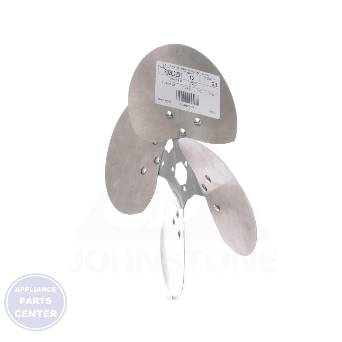 Universal Replacement Condenser Fan Blades 60262201 - Detailed view of interchangeable hub location