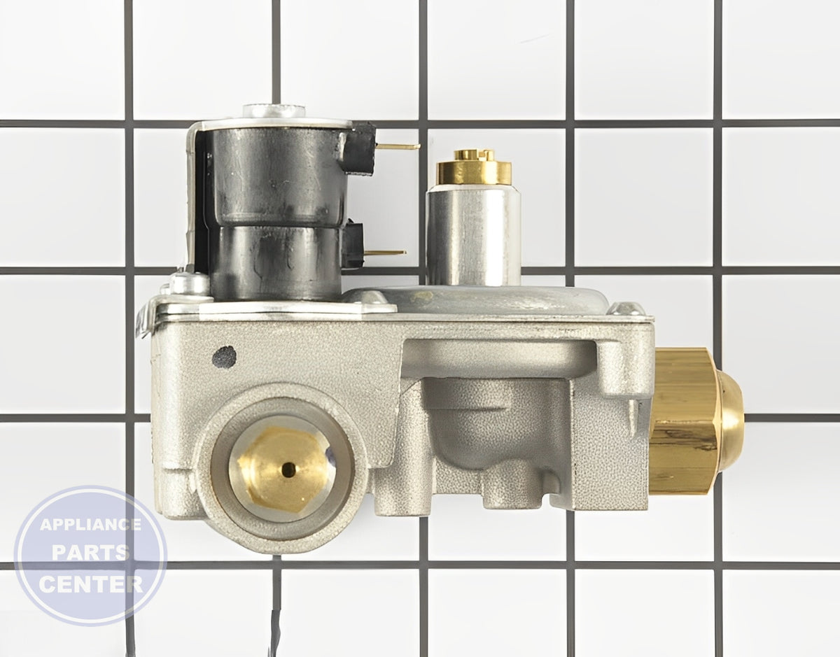 Gas Valve Assembly 60353P - Side view with exact measurements and specs