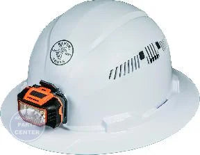Full Brim Style Class E Hard Hat with Headlamp (Vented) 60407 - Main view showing improved ventilation for various models