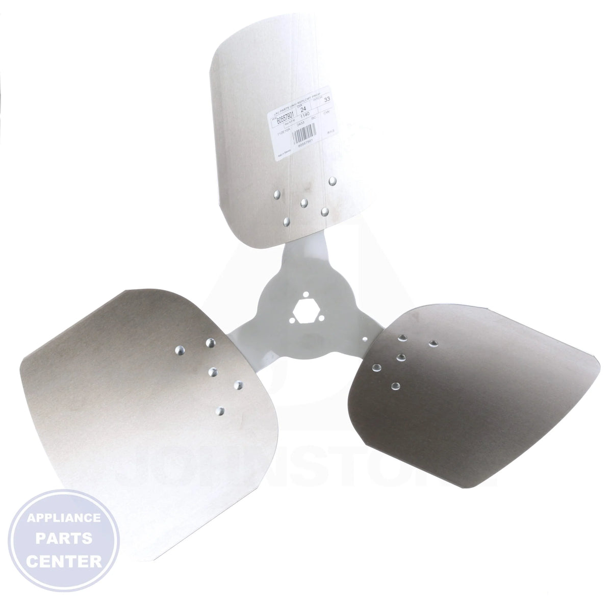 Universal Replacement Condenser Fan Blade 60557901 - Side view with 24" size and 33° pitch