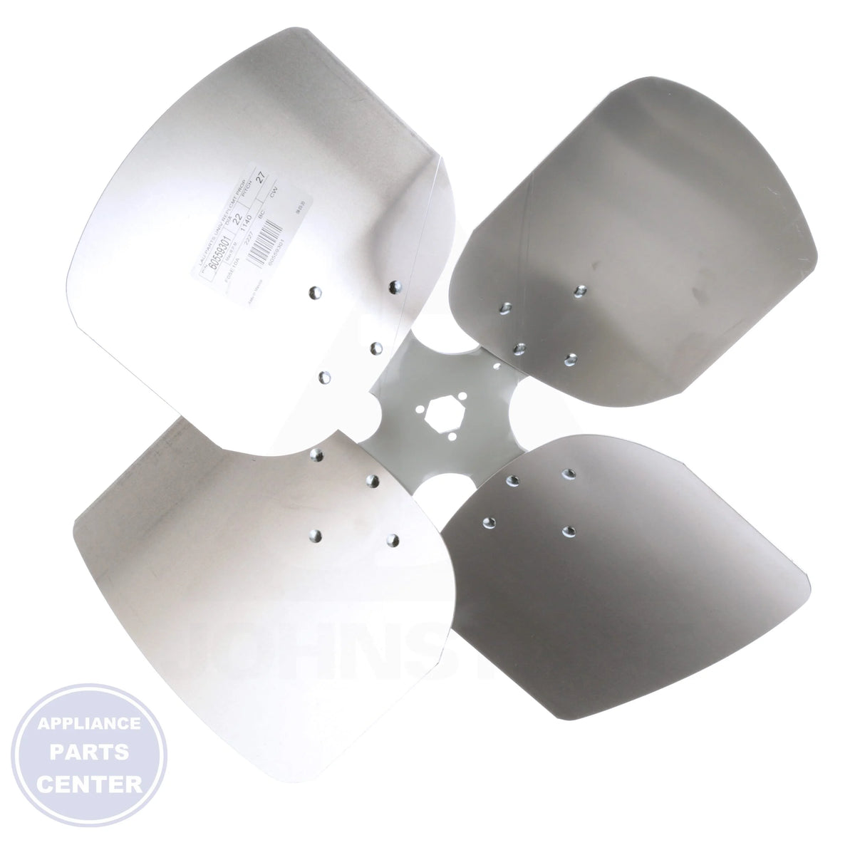 60559301 Universal Replacement Condenser Fan Blade - Side view with 4580 CFM specification