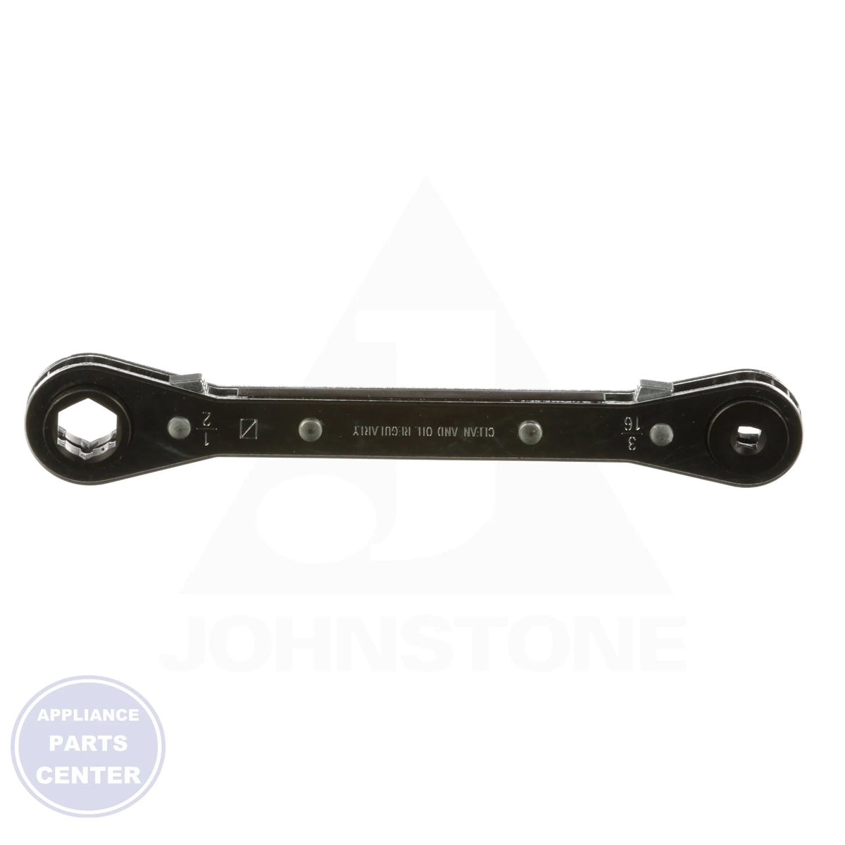 Ratchet Wrench 60615 - Side view with 3/8" x 1/2" specifications