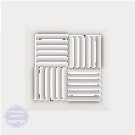 Commercial Adjustable Modular Diffusers 10 10 W 610601 - Main view showing customizable airflow for commercial HVAC models