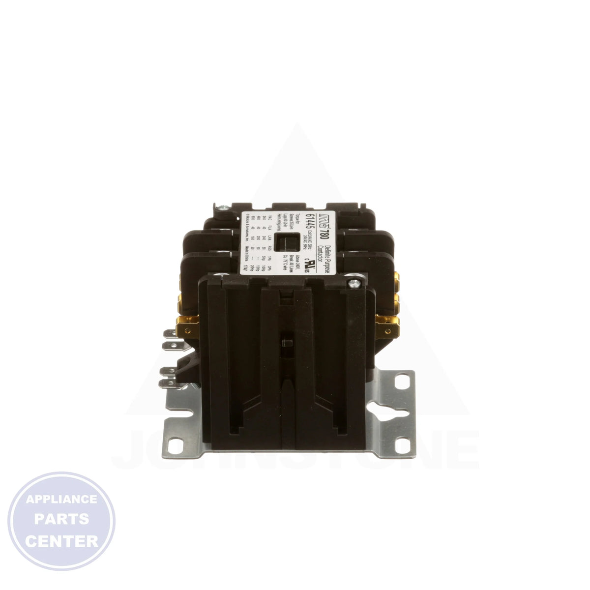 MARS 780 Definite Purpose Contactor 3P, Box Lug - Detailed view of push-to-test buttons and warning labels