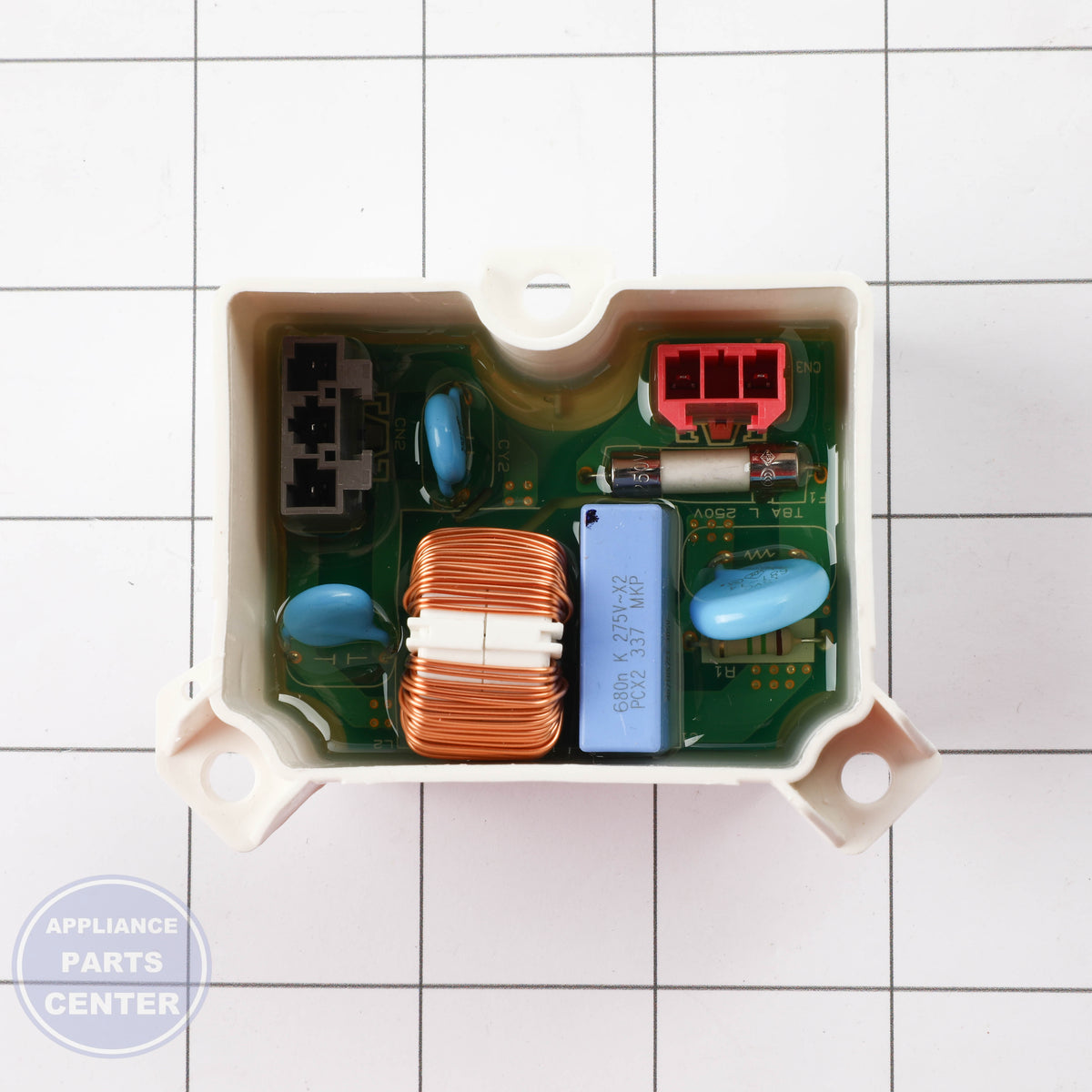 L-G FILTER ASSEMBLY 6201EC2002U - Installation in L-G model showing key mounting points