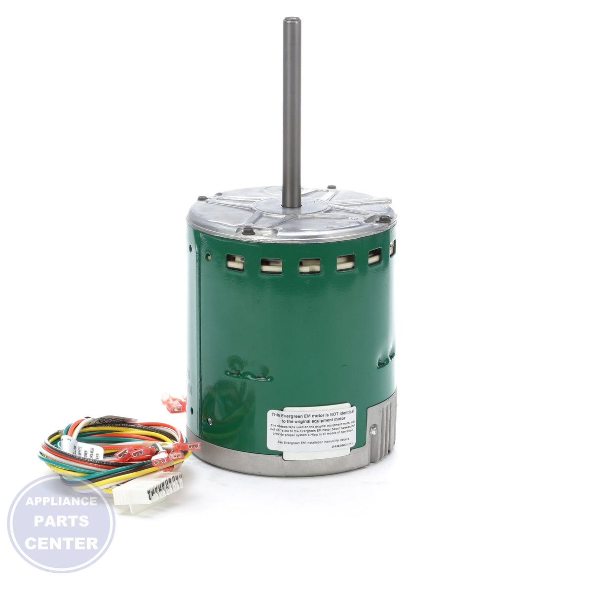 EM ECM Replacement Blower Motor 6207E - Side view with 5-5/8" diameter and 3/4 HP specs