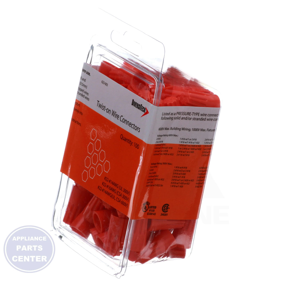 Wire Connectors 623-003 - Detailed view of electrical connection details