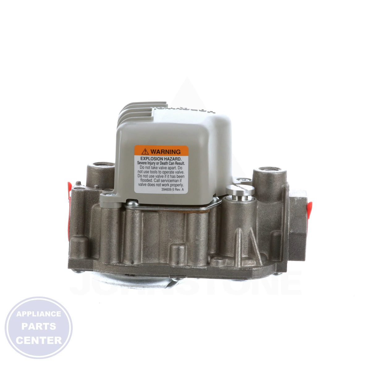Gas Valve 624775R - Side view with precise measurements