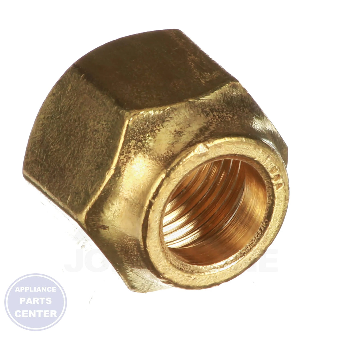 1/2" Python Brass Flare Nut 6410 - Detailed view of solid brass construction