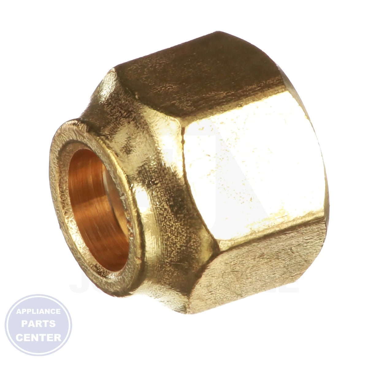 1/2" Python Brass Flare Nut 6410 - Side view with 1/2" precise measurements