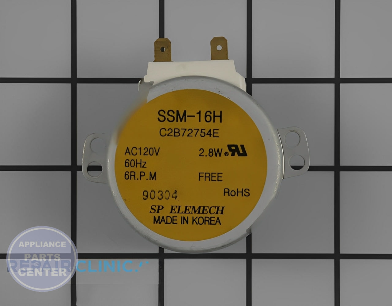 Kenmore Turntable Motor 6549W1S013A - Main view showing efficient rotation for Kenmore, Goldstar, LG Microwave