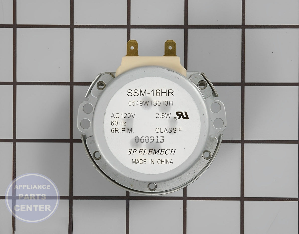 LG MICROWAVE SYNCHRONOUS TURNTABLE AC MOTOR 6549W1S013H - Main view showing smooth rotation for LGE Microwave
