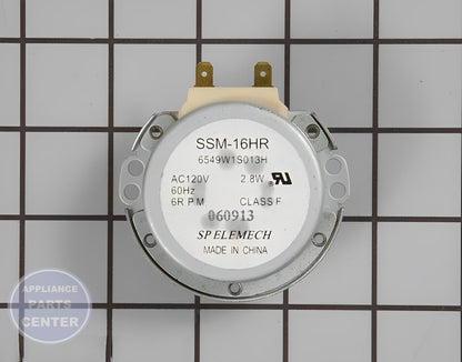 LG MICROWAVE SYNCHRONOUS TURNTABLE AC MOTOR 6549W1S013H - Main view showing smooth rotation for LGE Microwave