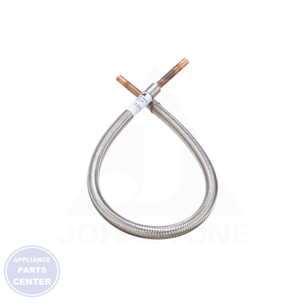 No-Kink™ Flexible Mini-Split Refrigerant Line Connector 66737 - Side view with 1/2" Flex Hose x 36" measurements