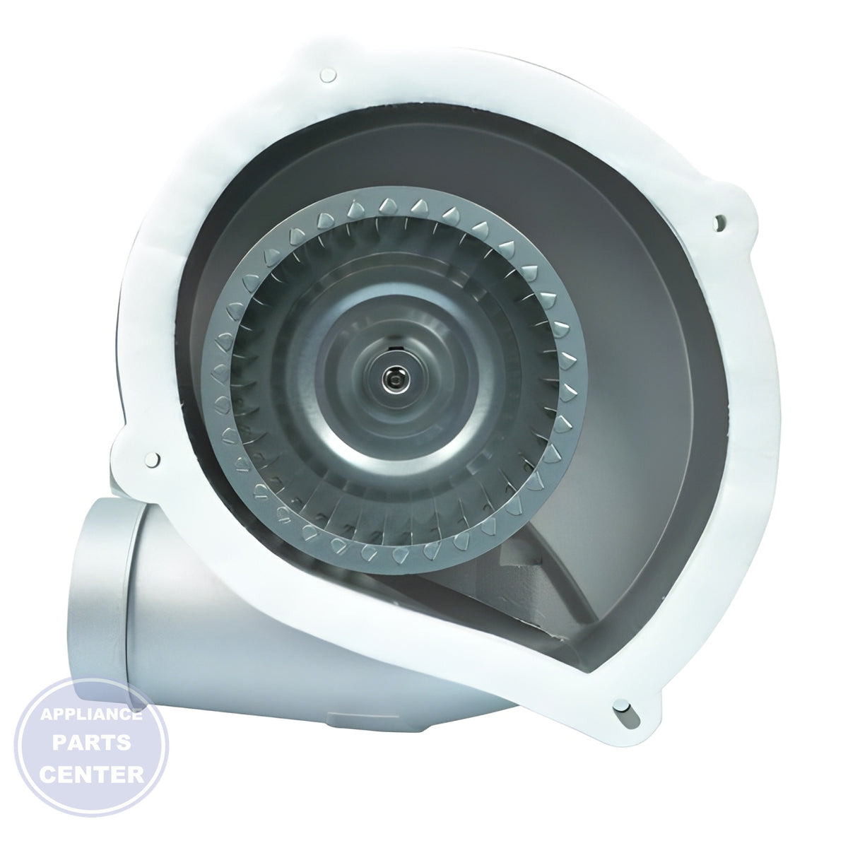 PACKARD RHEEM DIRECT REPLACEMENT DRAFT INDUCER 66847 - Side view with precise specs