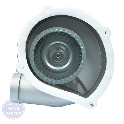 PACKARD RHEEM DIRECT REPLACEMENT DRAFT INDUCER 66847 - Side view with precise specs