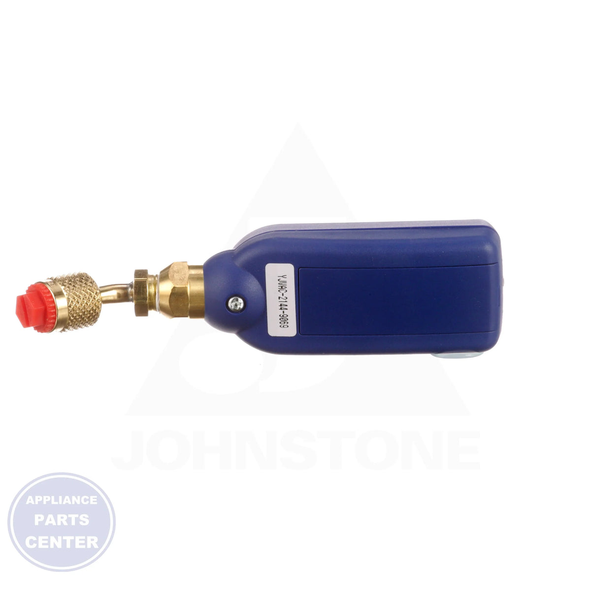 YJACK VAC Vacuum Gauge 67066 - Side view with 45° x 1/4" quick coupler fitting