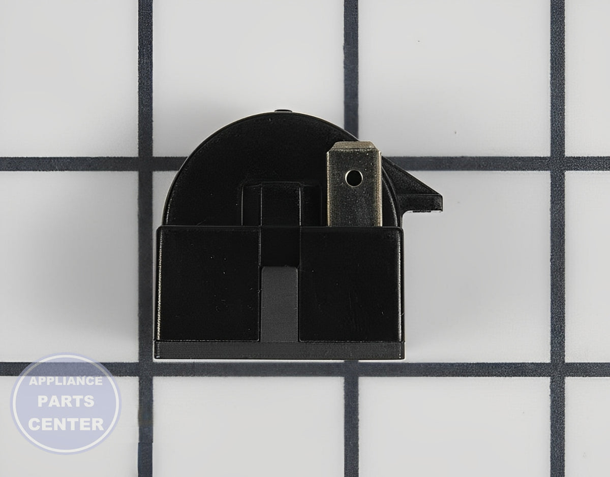 LG REFRIGERATOR COMPRESSOR START RELAY ASSEMBLY 6749C-0014E - Side view with crucial technical specifications