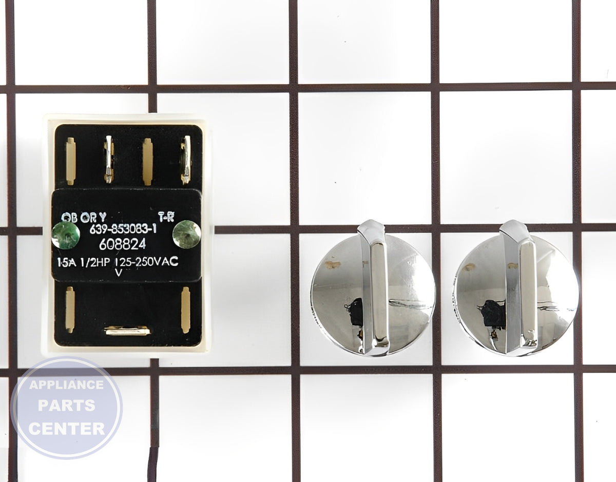 WHIRLPOOL TRASH COMPACTOR ON OFF START TOP LIMIT SWITCH 675382 - Main view showing on/off functionality for various models