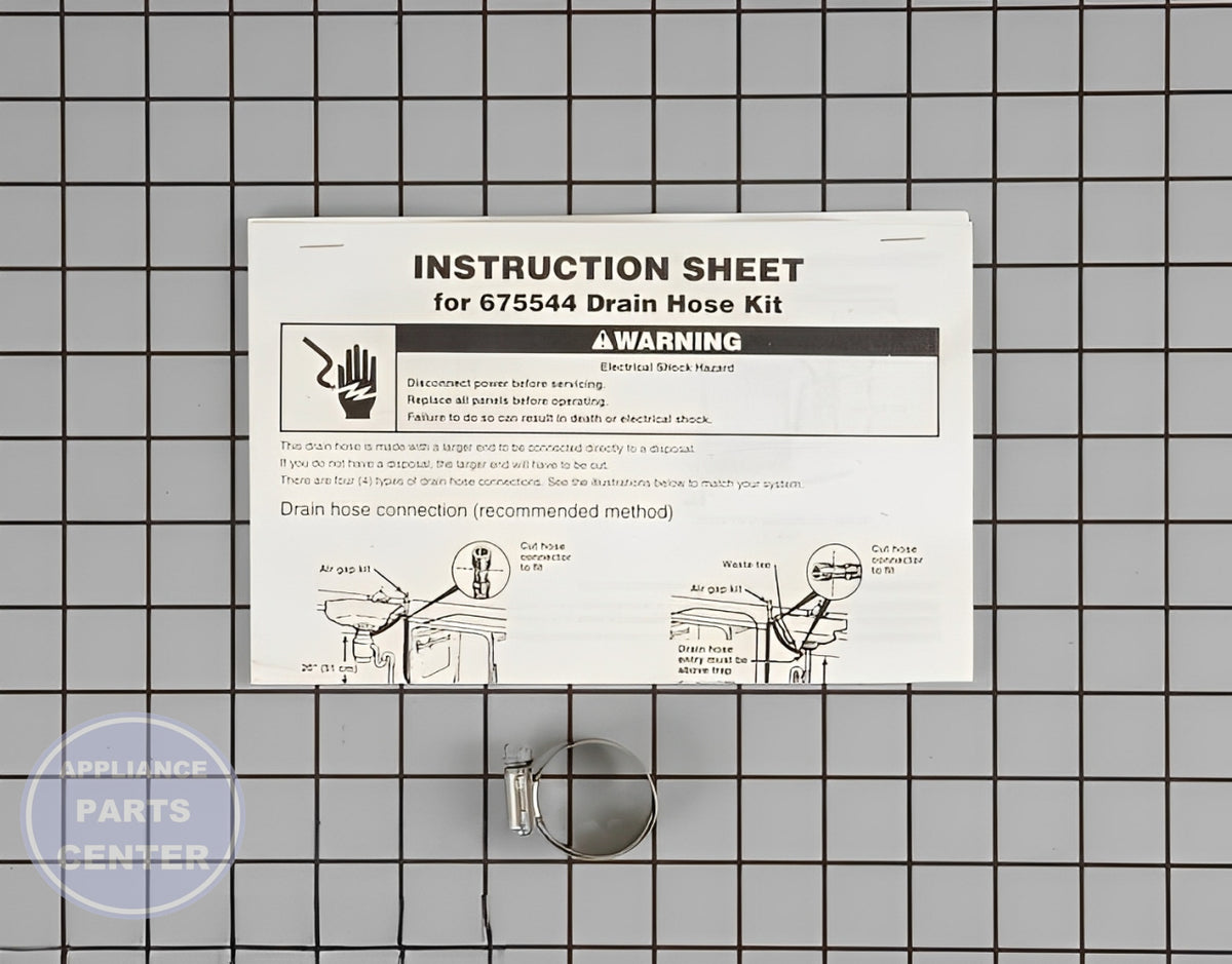 Drain Hose 675544 - Detailed view of durable construction for efficient water flow