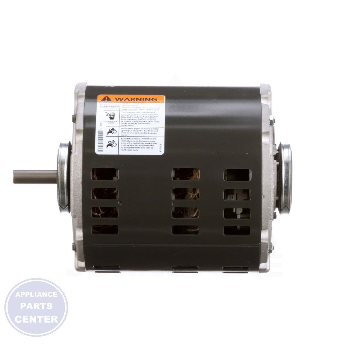 Evaporative Cooler Motor 6769 - Side view with 6-3/10" diameter and 3/4 HP specs