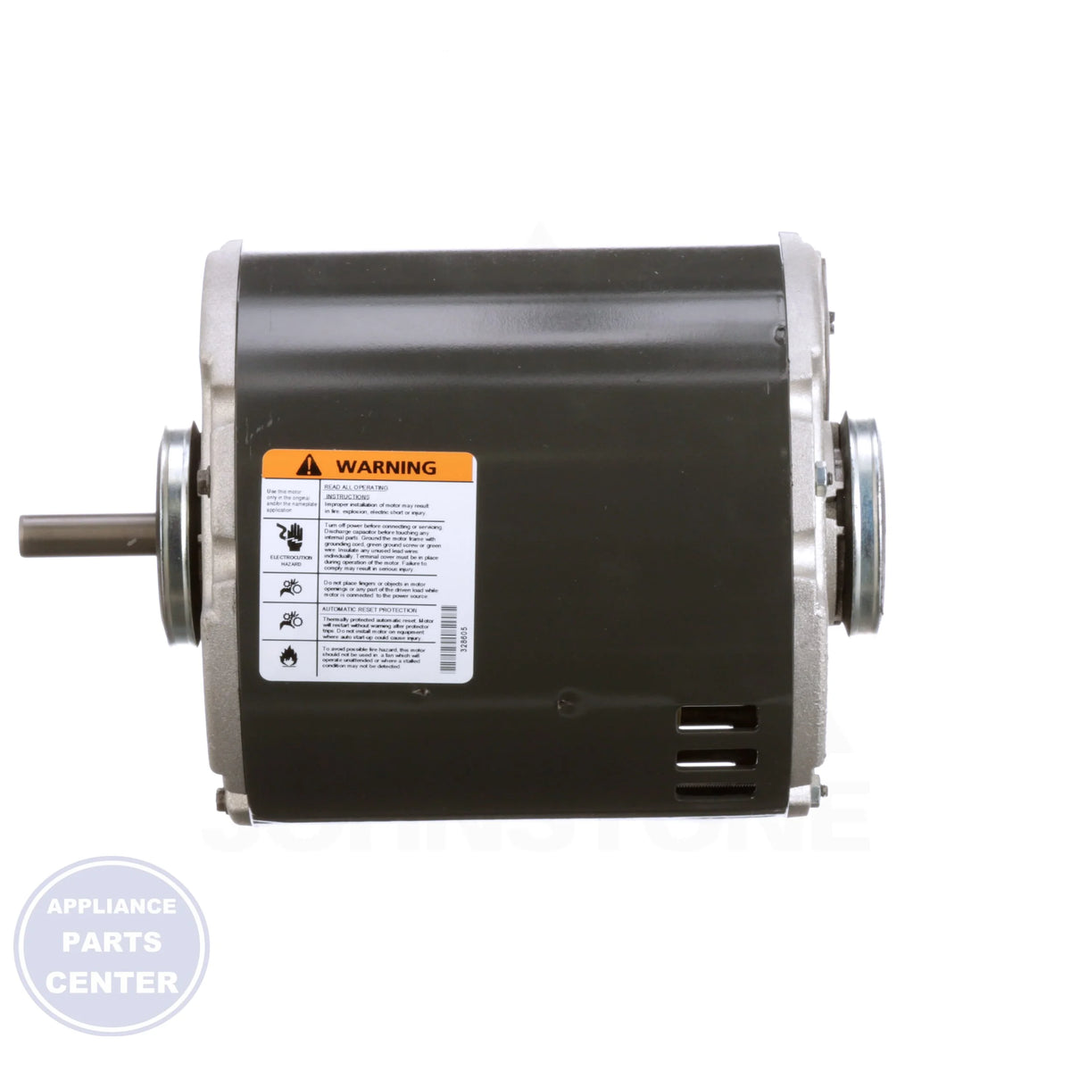 Evaporative Cooler Motor 6770 - Side view with 6-3/10" diameter and 1/2" shaft diameter