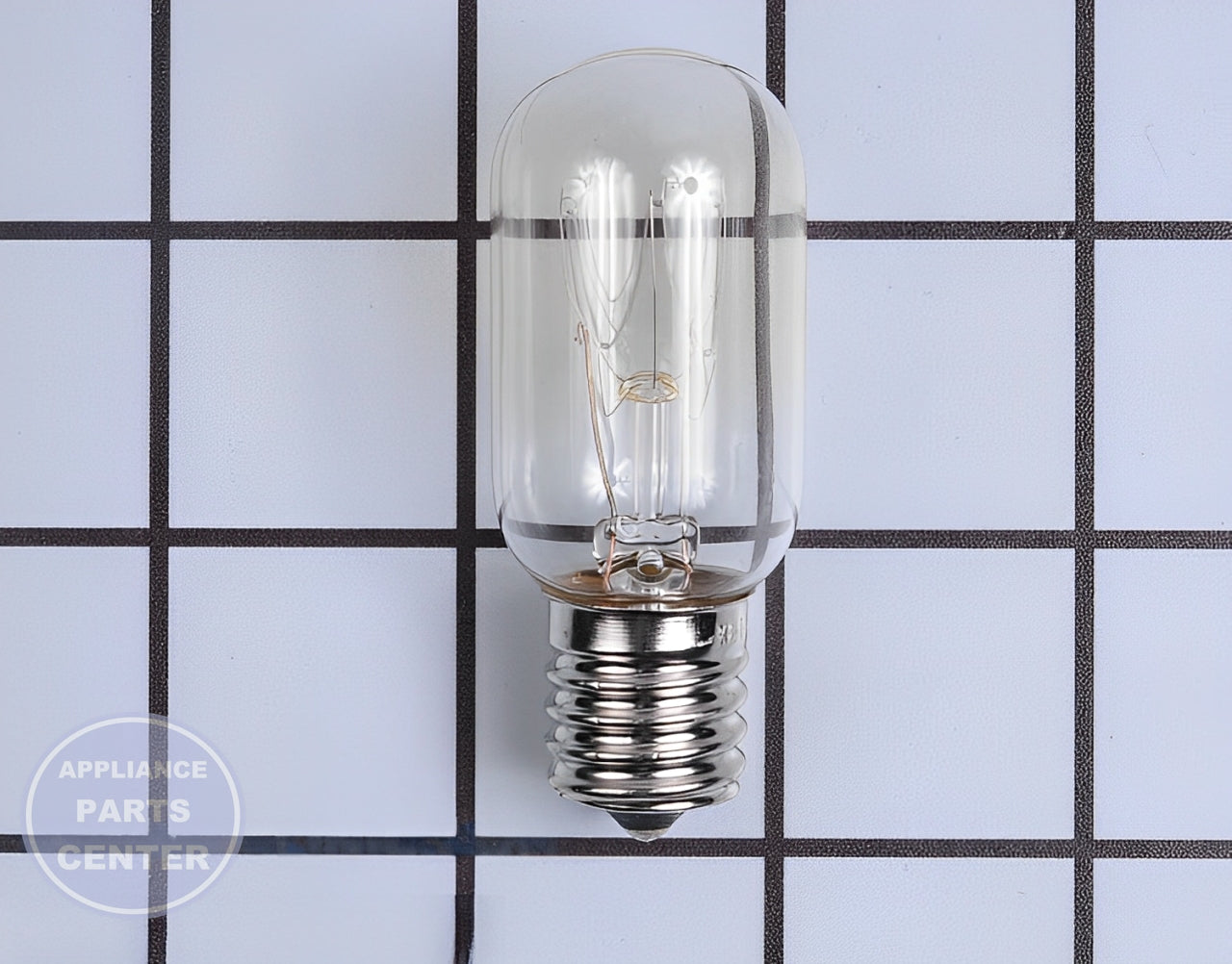 LG MICROWAVE INCANDESCENT LAMP LIGHT BULB 6912W1Z004B - Main view showing bright illumination for LG microwaves