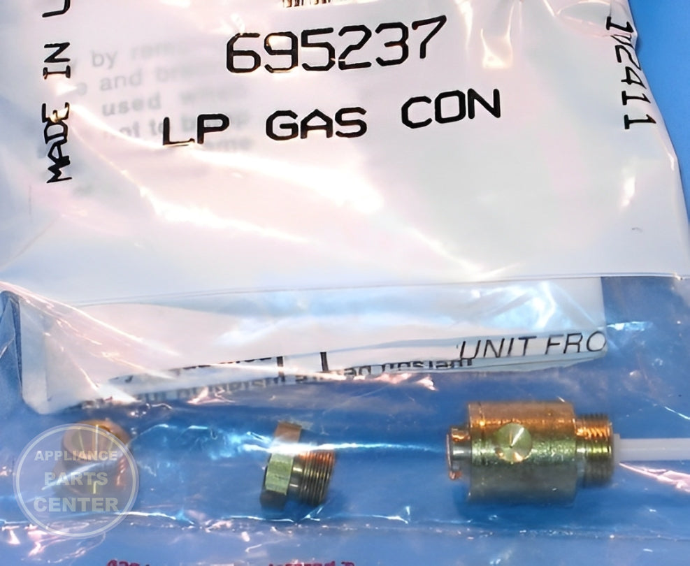 Whirlpool Gas LP Conversion 695237 - Installation in specific model, highlighting key mounting points