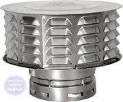 [Brand] 6" B-Vent Round High Wind Cap 6ECW - Main view showing snap-lock connection for multiple models