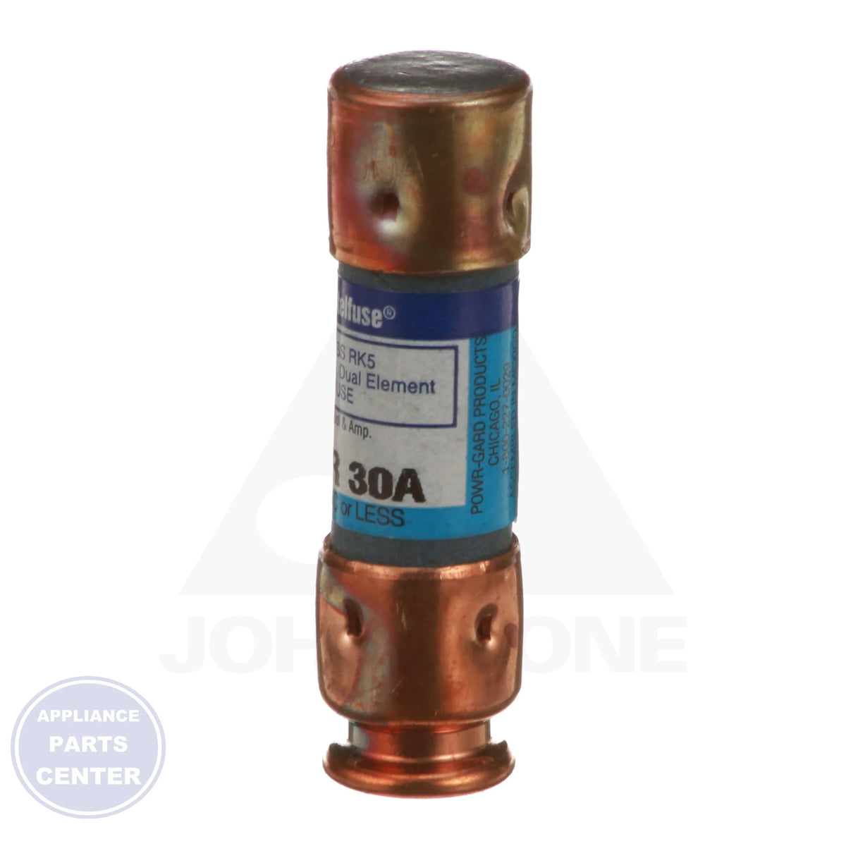 Dual Element Fuse 30 AMP 7-CRNR30 - Detailed view of Class RK5 type fuse