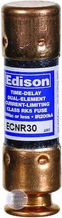 [Brand] Dual Element Fuse 30 AMP 7-CRNR30 - Main view showing time-delay feature for specific models