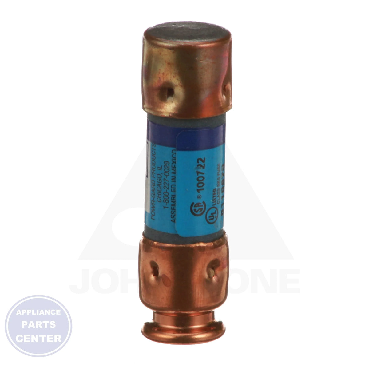 Dual Element Fuse 30 AMP 7-CRNR30 - Side view with 2" length and 1/2" diameter