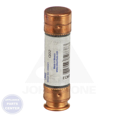 Dual Element Fuse 50 AMP 7-CRNR50 - Side view with 3" length and 3/4" diameter
