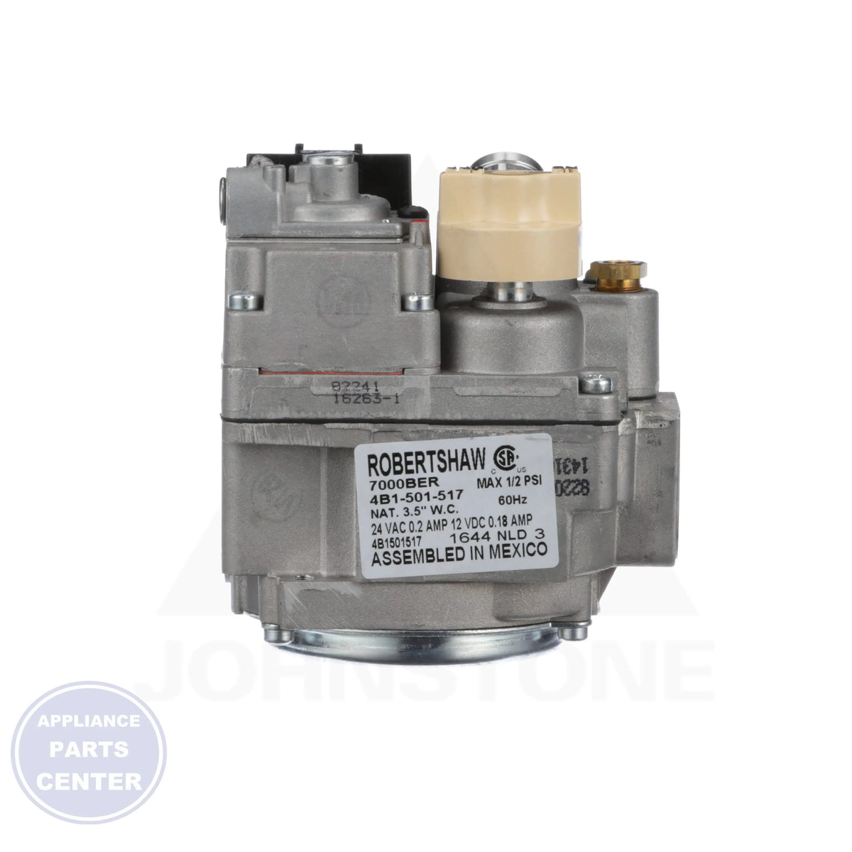 700 Series 24V Combination Gas Valve 700-400 - Detailed view of 1/8" NPT pressure tap and 1/4" pilot outlet