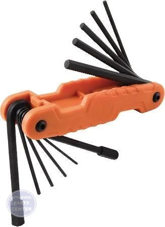[Brand] 11-Piece Pro Folding Hex Key Set 70550 - Main view showing 270° opening for top models