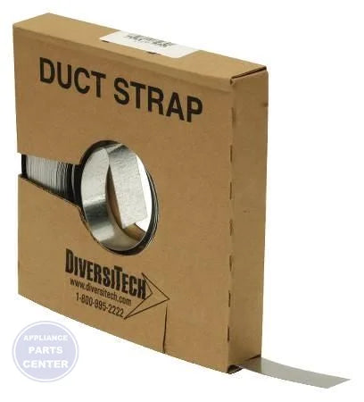 [Brand] 26ga 1-1/2" x 100ft Metallic Duct Strap 710-004 - Main view showing sturdy galvanized design for multiple HVAC models