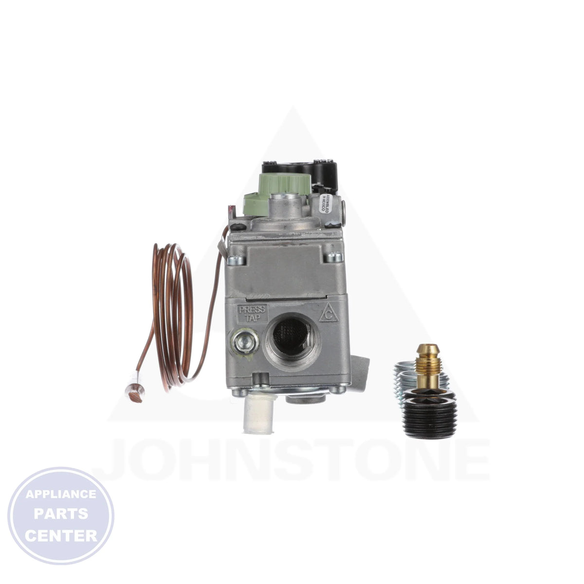 Compact Gas Valve 710-205 - Side view with 1/2" inlet and outlet connections