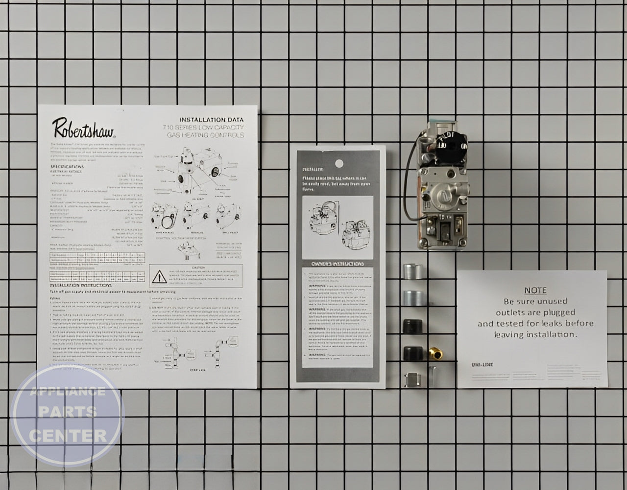 ROBERTSHAW GAS VALVE 710-502 - Side view with accurate measurements