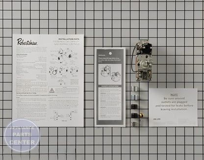 ROBERTSHAW GAS VALVE 710-502 - Side view with accurate measurements