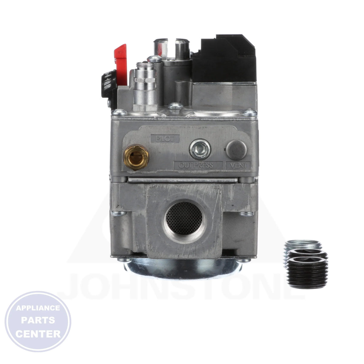 Standing Pilot Gas Valve 720-472 - Side view with 1/2" inlet and outlet connections