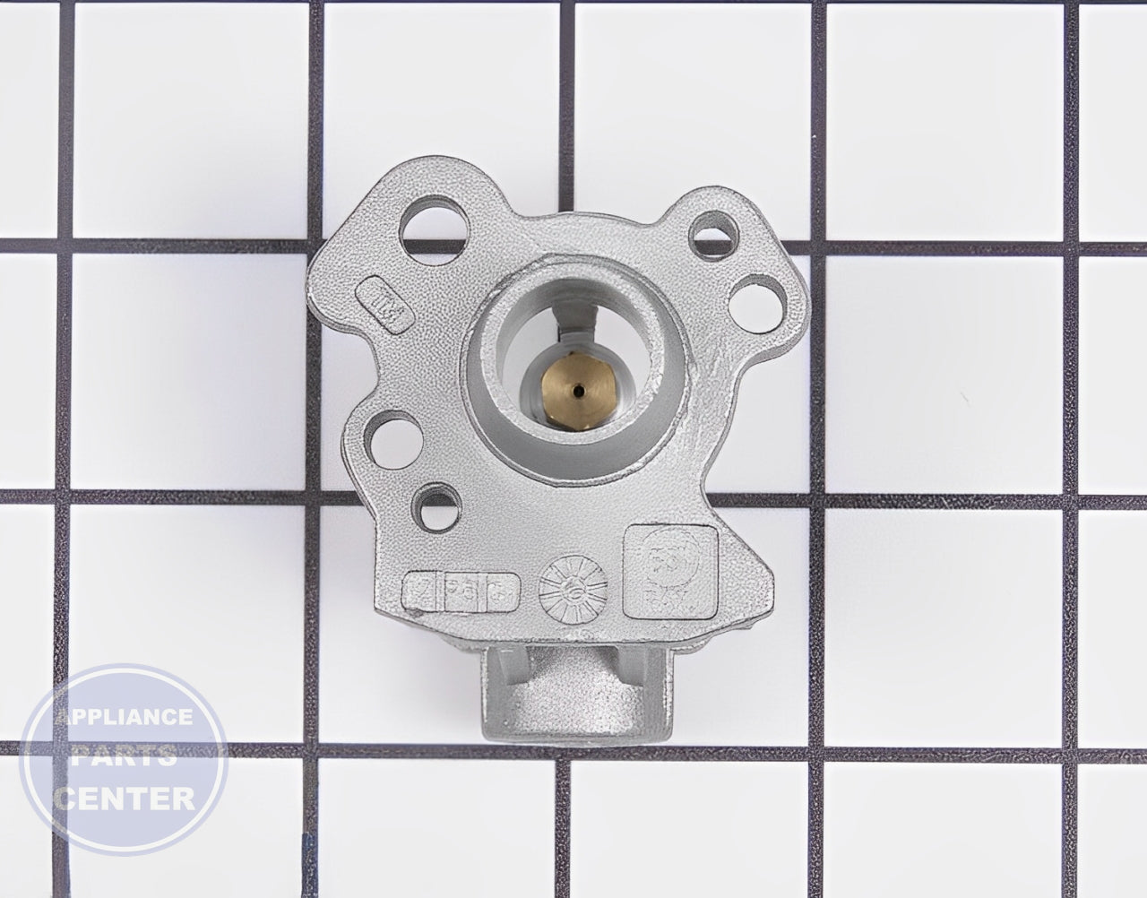 WHIRLPOOL ORIFICE HOLDER 74009553 - Main view showing gas flow efficiency for WPL Range/Stove/Oven