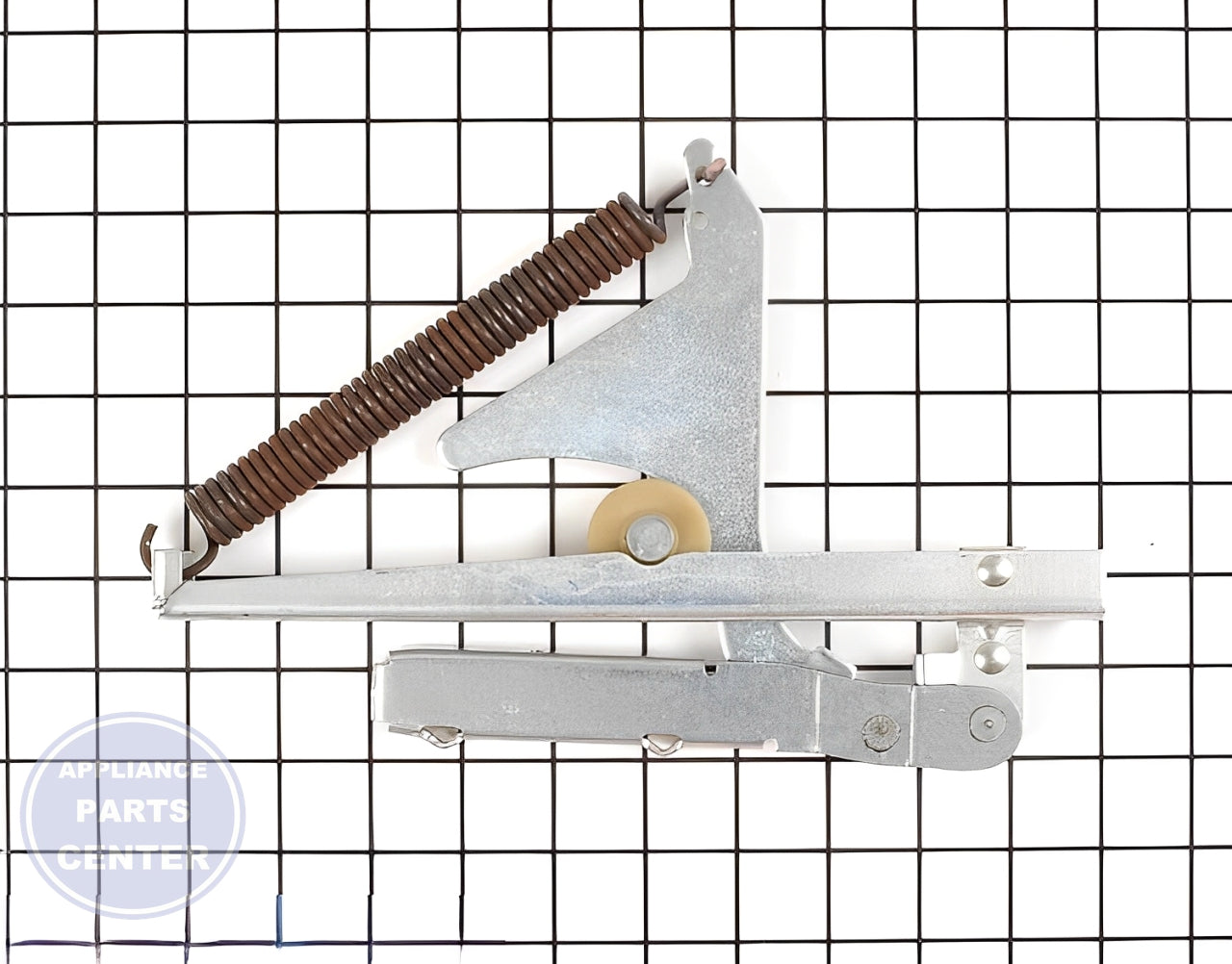 WHIRLPOOL STOVE RANGE OVEN DOOR HINGE AND SPRING 74011142 - Main view showing heavy-duty construction for various models