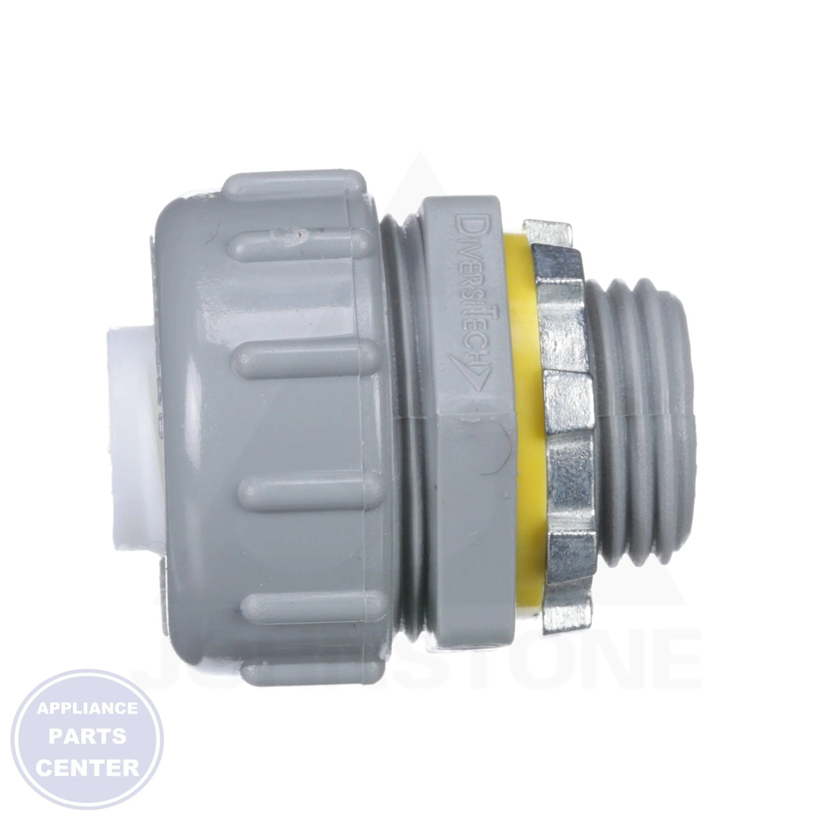 1/2" Straight Liquid Tite Connector 750-NMLT50 - Side view with precise measurements