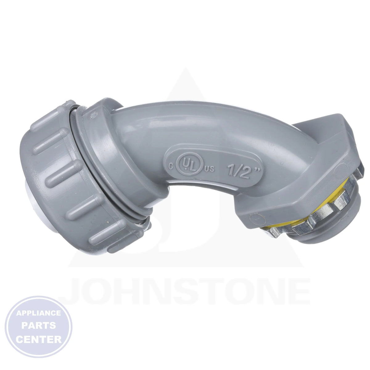 1/2" 90º Liquid Tite Connector 750-NMLT9050 - Side view with secure conduit connection