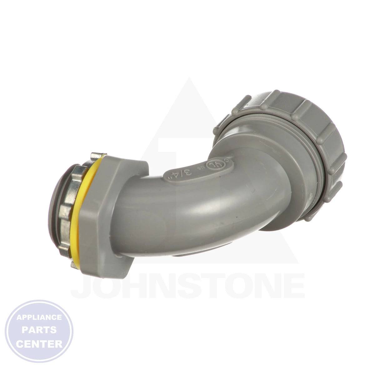 3/4" 90º Liquid Tite Connector 750-NMLT9075 - Side view with 3/4" specifications
