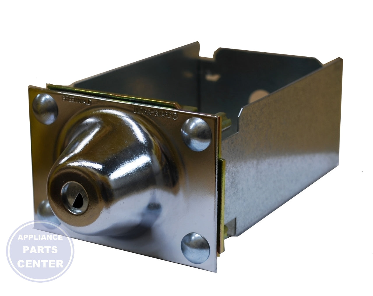 GRW GREENWALD LAUNDRY COIN BOX UG400A GI LOCK 8-1210-0-6 - Installation in GRW model showcasing convenient mounting points