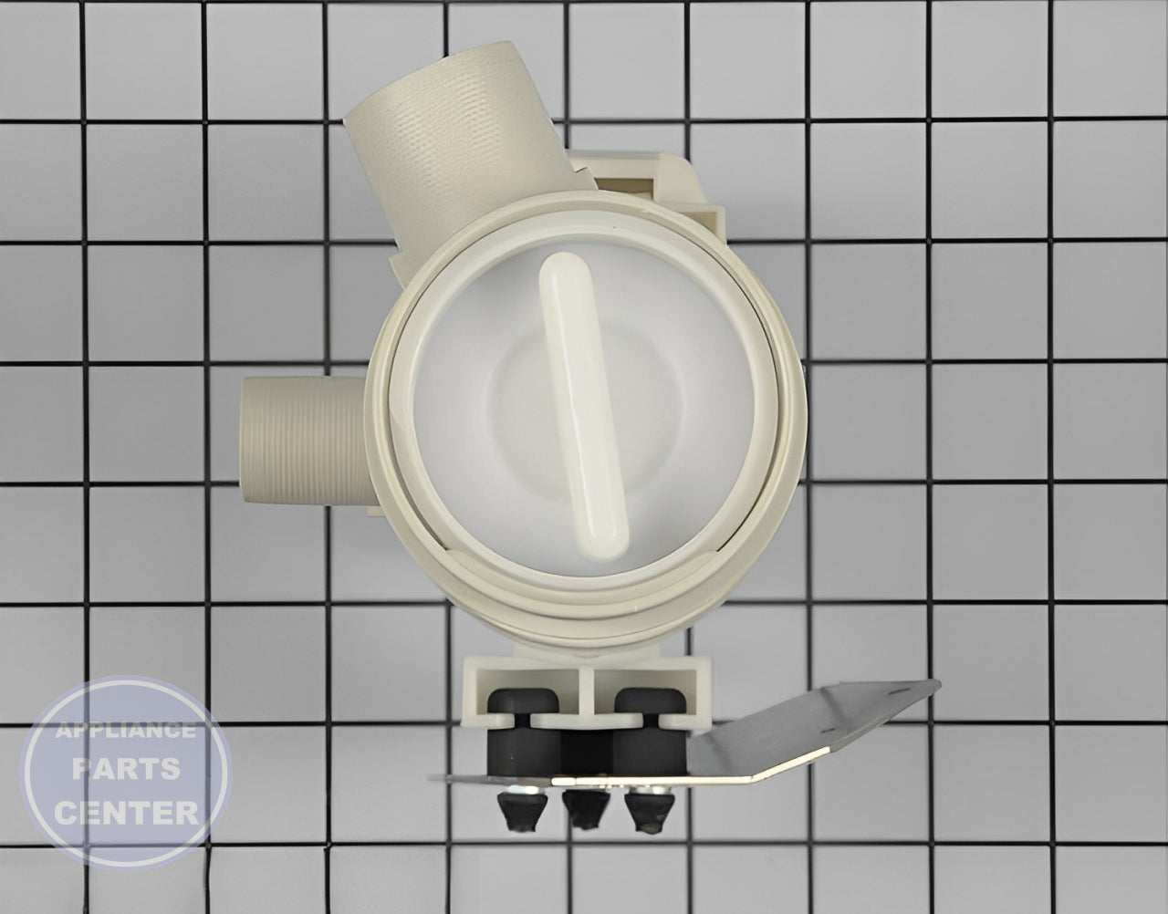 SPEED QUEEN WASHER DRAIN PUMP 802623P - Side view with 50 lbs capacity